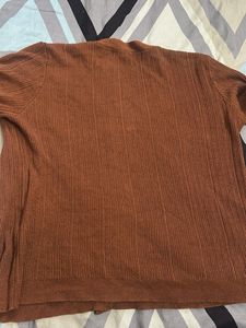 Chic Rusty Orange Cardigan Top