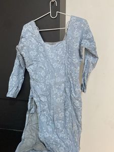 Elegant Blue Floral Kurta
