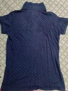 Blue Polka Dot Polo Shirt