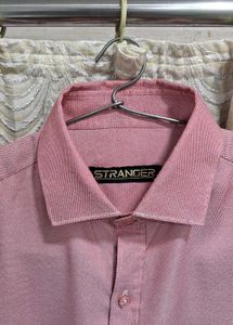 Men's Pink Long Sleeve Dress Shirt