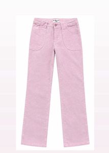 Pink Corduroy low waist flare Pants