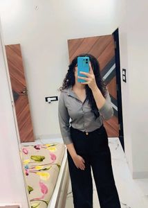 Grey Formal Shirt for Women ❤️