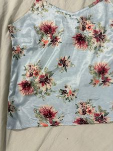 Light Blue Floral Cami Top