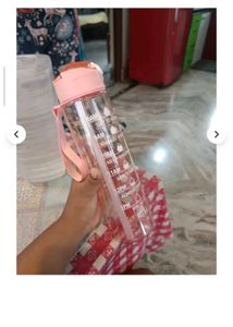 Motivational Water Bottle with Straw