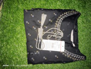 Stylish Black Printed Kurta Pure cotton