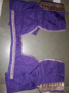 Beautiful Purple Blouse with Embellished Border