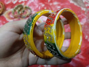 Colorful Embellished Bangle Set