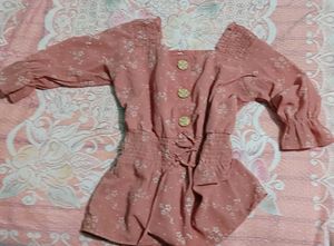 Cute Floral Print Smocked Top