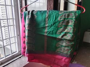 pink Paisley Saree with Pin