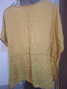 Boho Yellow Linen Blend Top