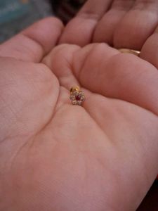 Floral Nose Pin with Gem Detail