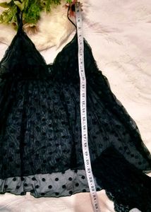 Sheer Polka Dot Babydoll slip with brief 👍
