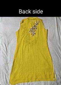 Yellow Embroidered Kurta
