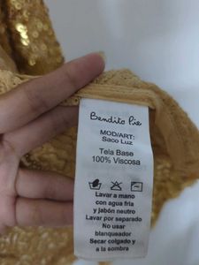 Sparkling Gold Sequin Jacket from Bendito Pie