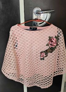 Elegant Peach Embellished Top