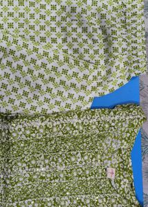 GREEN & WHITE KURTA SET
