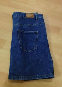 Denim A-Line MiniDenim Skirt