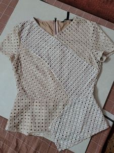 (Price Drop)Beautiful Offwhite Beige Top