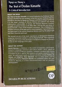 The Trial of Dedan Kimathi: A Critical Introductio