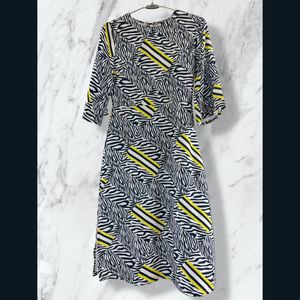 Stylish Zebra Print Midi Dress