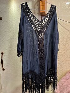 Boho Fringe Crochet Cover Up