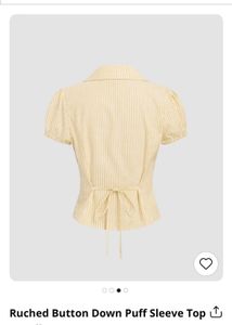 littlebox Chic Yellow Striped Button-Up Top