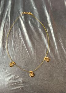 Trending invisible Sunflower Necklace &amp; Earring Se