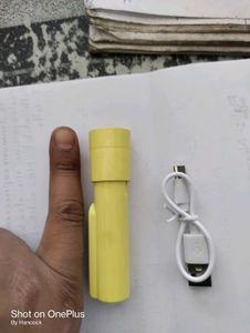 Yellow Rechargeable Mini Flashlight