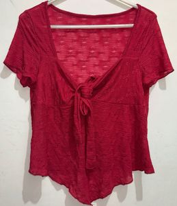 SAVANA Front Bow Sash Versatile Top