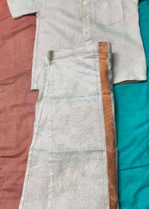 Beige Shirt &amp; Dhoti