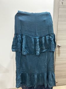Embellished Teal Blue Tunic Top with skirt