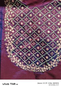 🌸 Dark Purple Embroidered Kurti 🌸