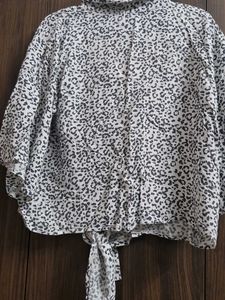 Stylish Leopard Print Tie-Front Top