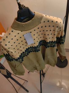 New Vintage Patterned Knit Sweater (Unisex)