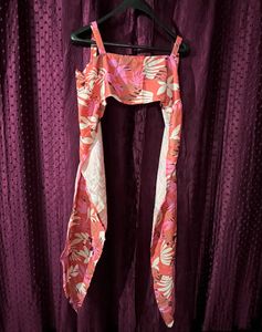 Tie Printed Beachwear Cover-up Top