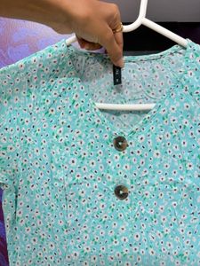 Sky Blue Floral Print Dress🩵