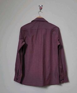 Arrow Men's Burgundy Printed Formal Shirt