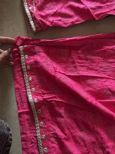 Beautiful Pink Kurta Set with Embellishments