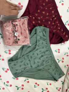 Floral Print Women's Panties - Pack of 3