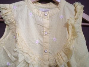 Lemon Flower Print Top