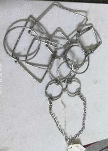 Geometric Silver Chain Belt