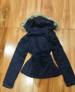 Hollister rare fur hooded jacket