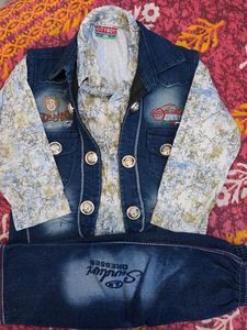 Baby boy Denim Jacket &amp; Pants Set
