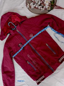 Maroon Hooded Jacket