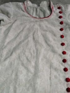 Self designed white kurta ♥️