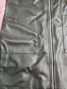 Black Faux Leather Dress