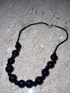 Chic Black Beaded Necklace