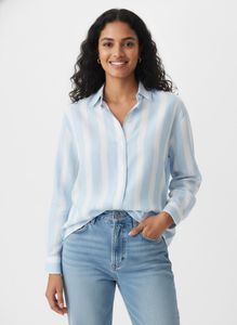 Striped Button-Up Shirt