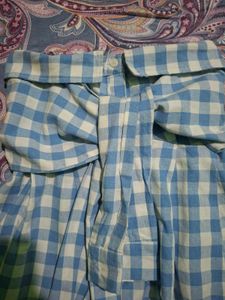 Blue Gingham Bow Dress