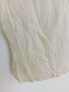 Cream V-Neck Embellished Top